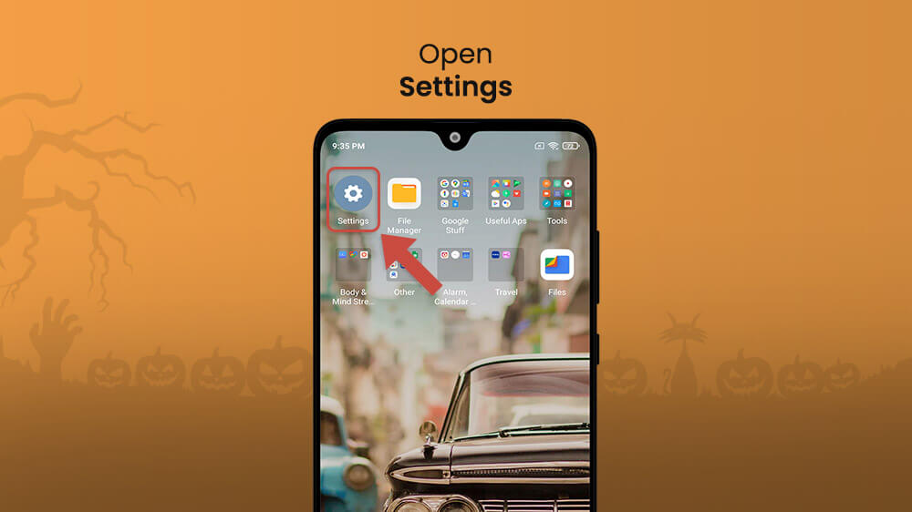 6. Open Settings on Android Smartphone