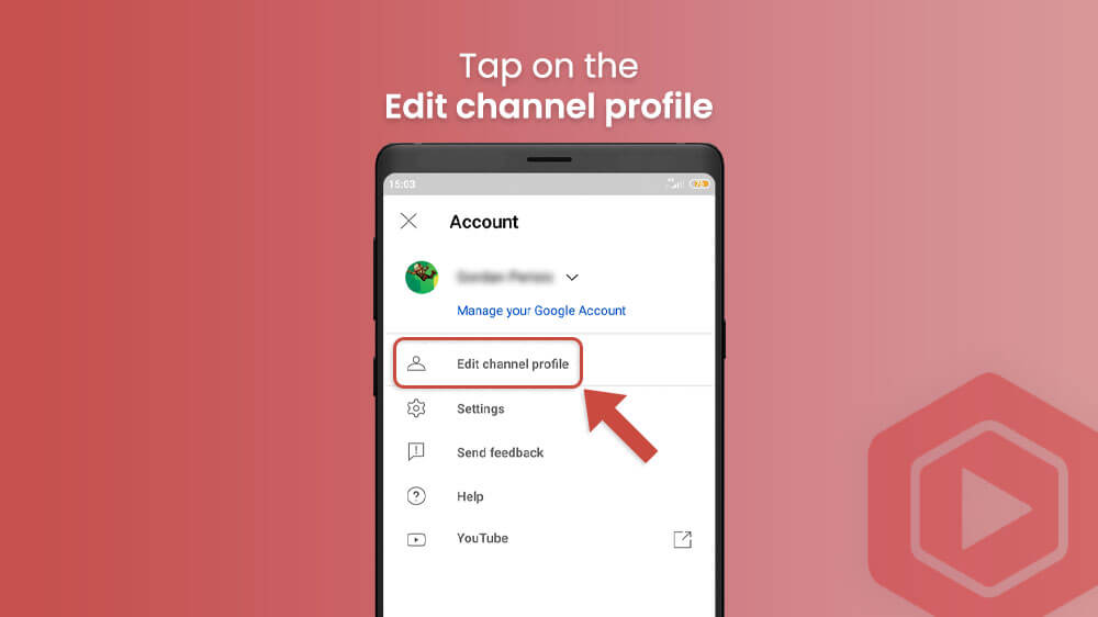 7. Tap on the Edit Channel Profile