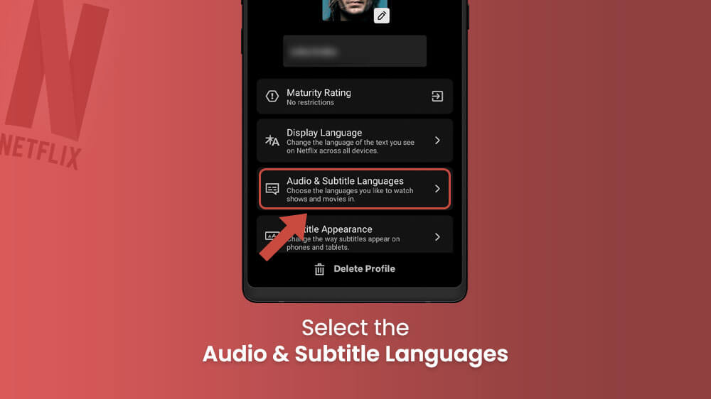 8. Select Audio and Languages in Netflix App