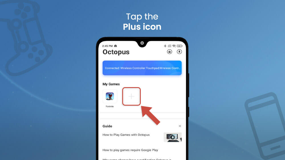 9. Tap the Plus Icon