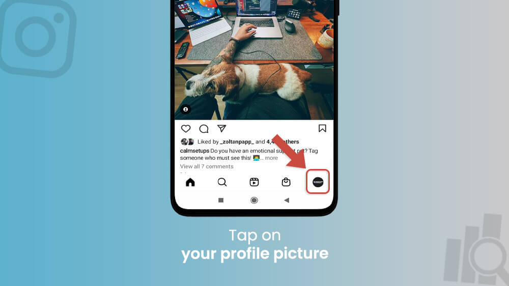 13. Tap on Your Profile Picture in Instagram App