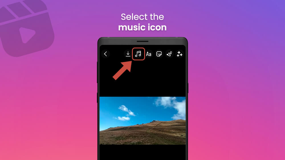 14. Select the Music Icon Instagram Reel