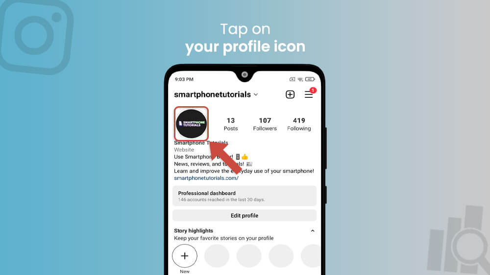16. Tap on Your Profile Icon Instagram Post