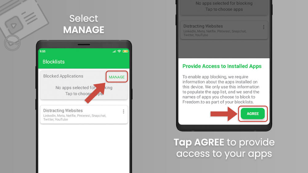 2. Provide Access to Installed Apps Freedom App Android