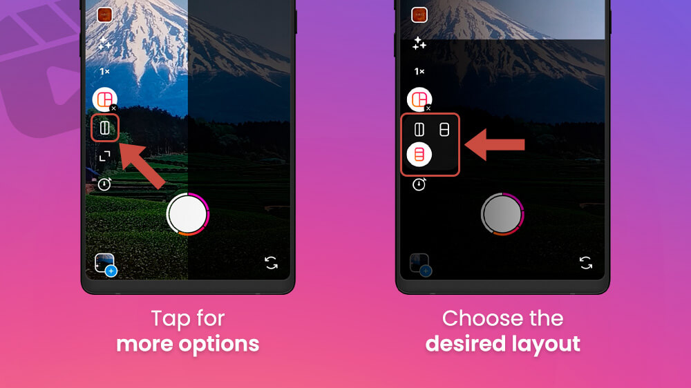 24. Choose the Layout for Instagram Reel Clips