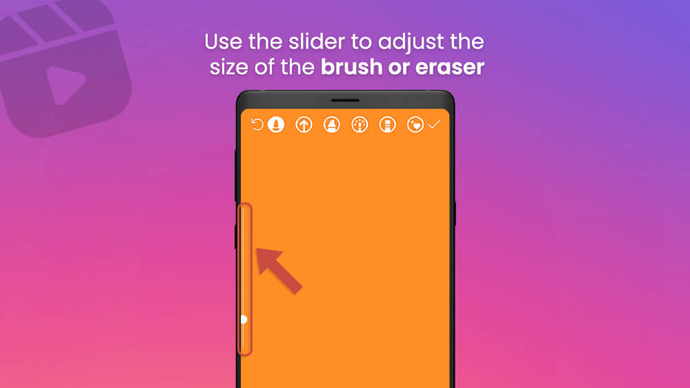 32. Adjust the Size of the Brush or Eraser Instagram Reels