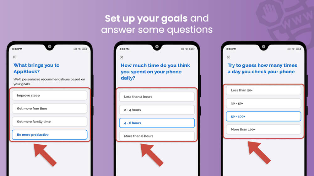 4. Set up Your Goals AppBlock app Android