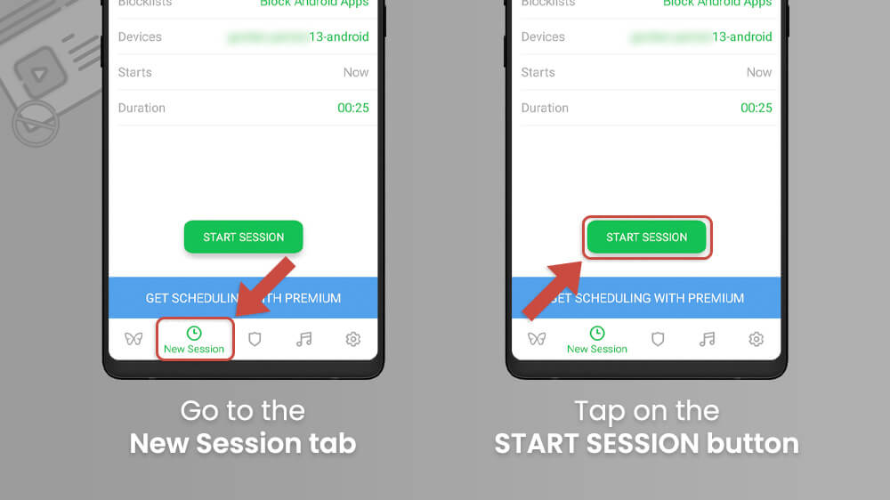 5. Go to the New Session Tab in Freedom App on Android (1)