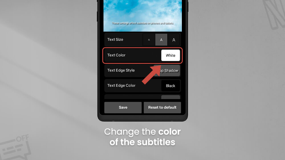 6. Change the color of Netflix subtitles