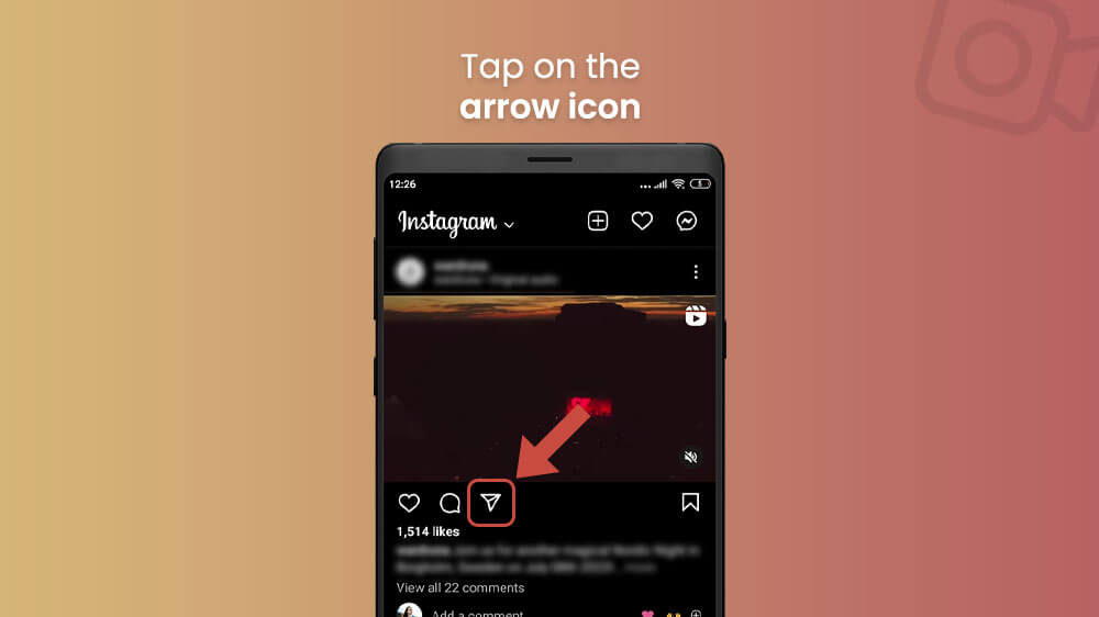 7. Tap on the arrow icon