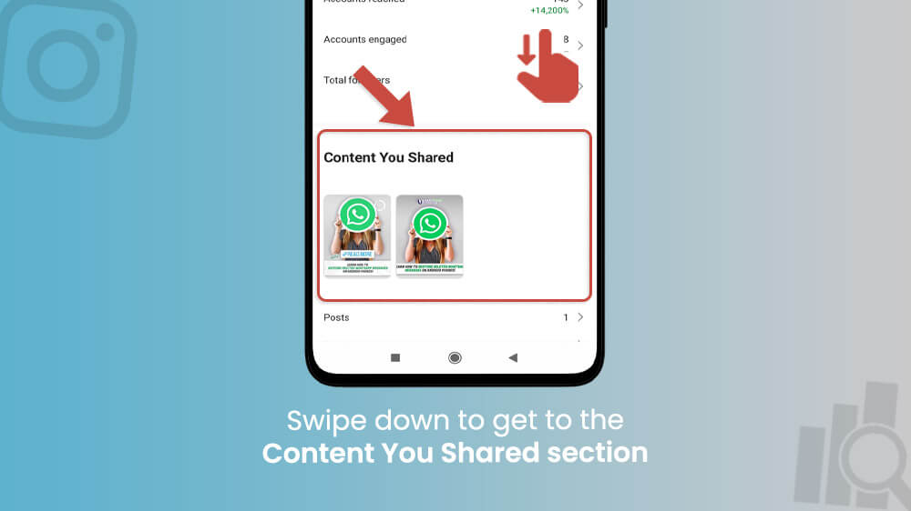9. Instagram App Content You Shared Section
