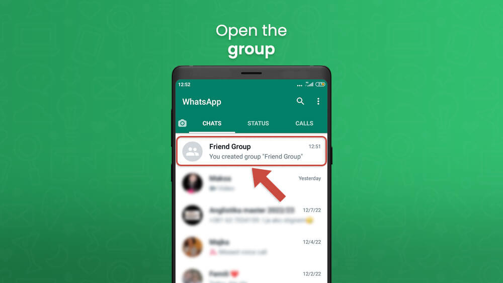 16. Open the WhatsApp group