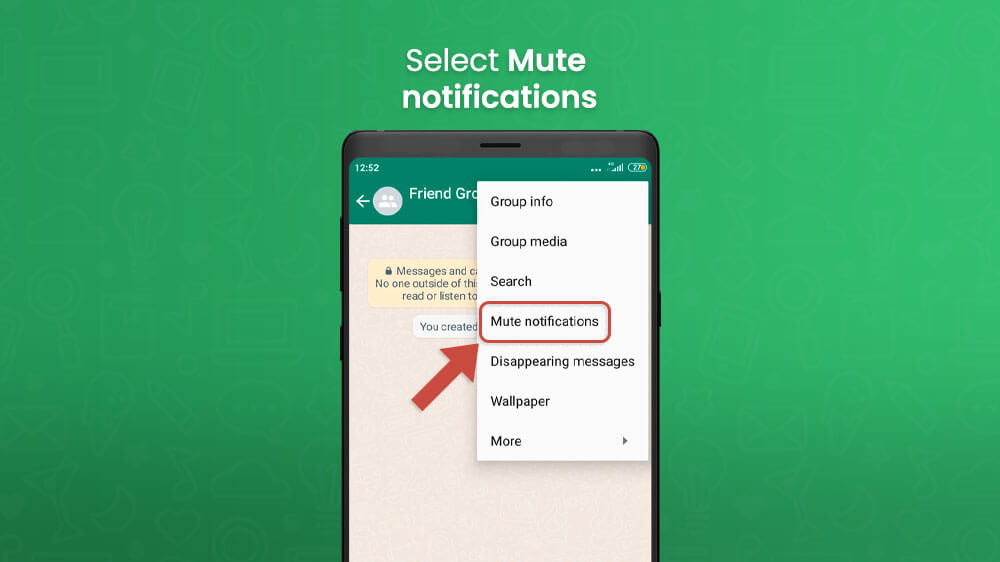 18. Select Mute notifications