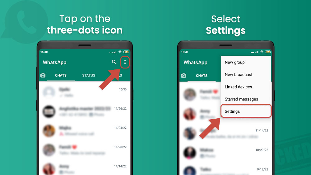 5. Select WhatsApp Settings