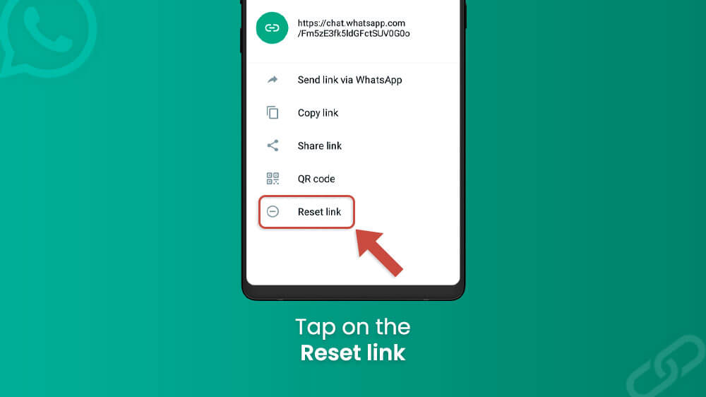 6. WhatsApp Reset link