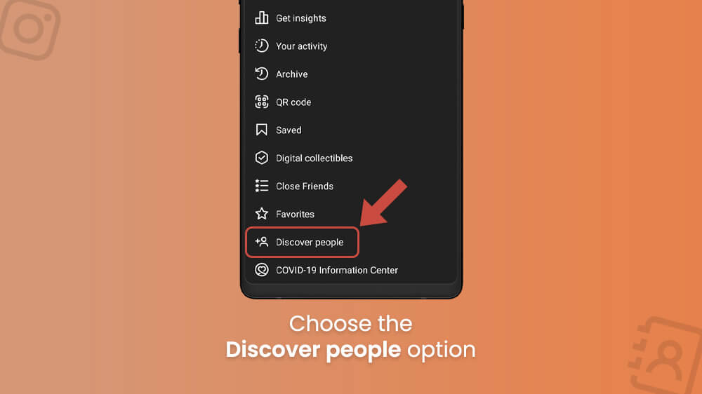 8. Discover people option in Instagram app