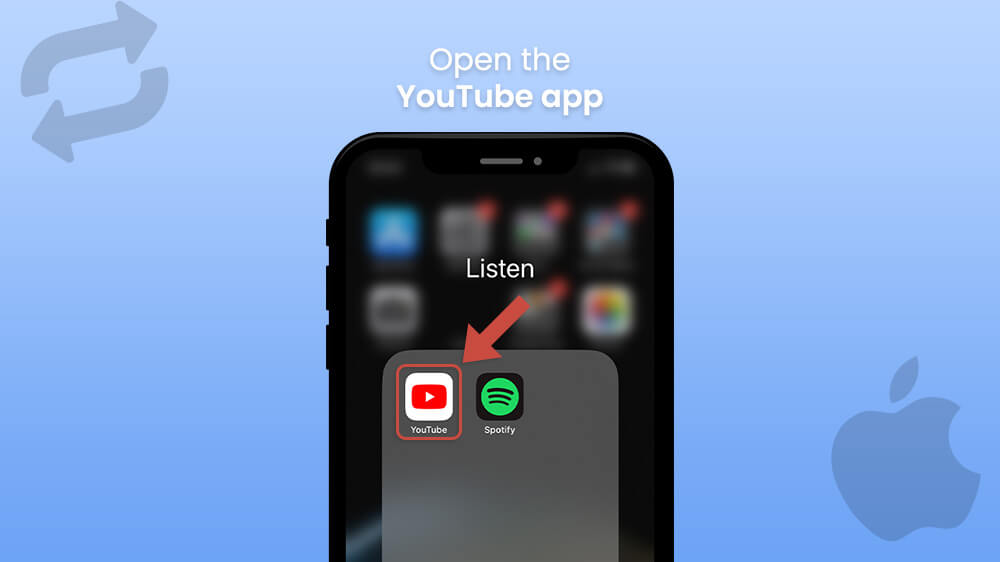 1. Open the YouTube app on iPhone