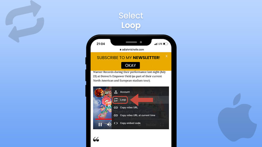 How To Loop  Videos on Mobile - iPhone & Android 