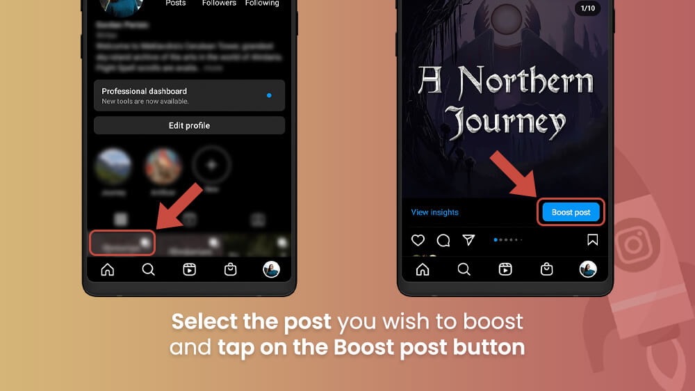 2. Tap on Boost post button on Instagram