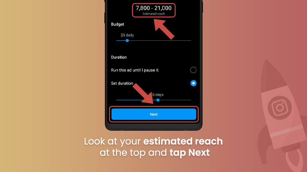 7. Look at estimated reach in Instagram app