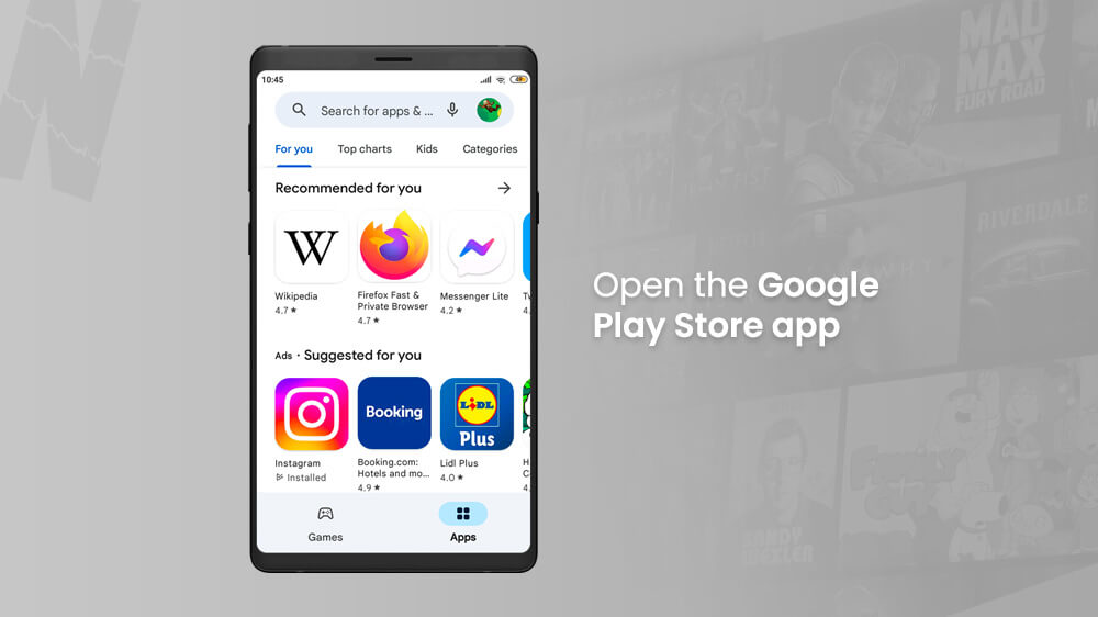 7. Open the Google Play Store app