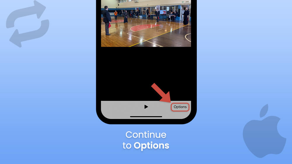 8. Open Slideshow options on iPhone