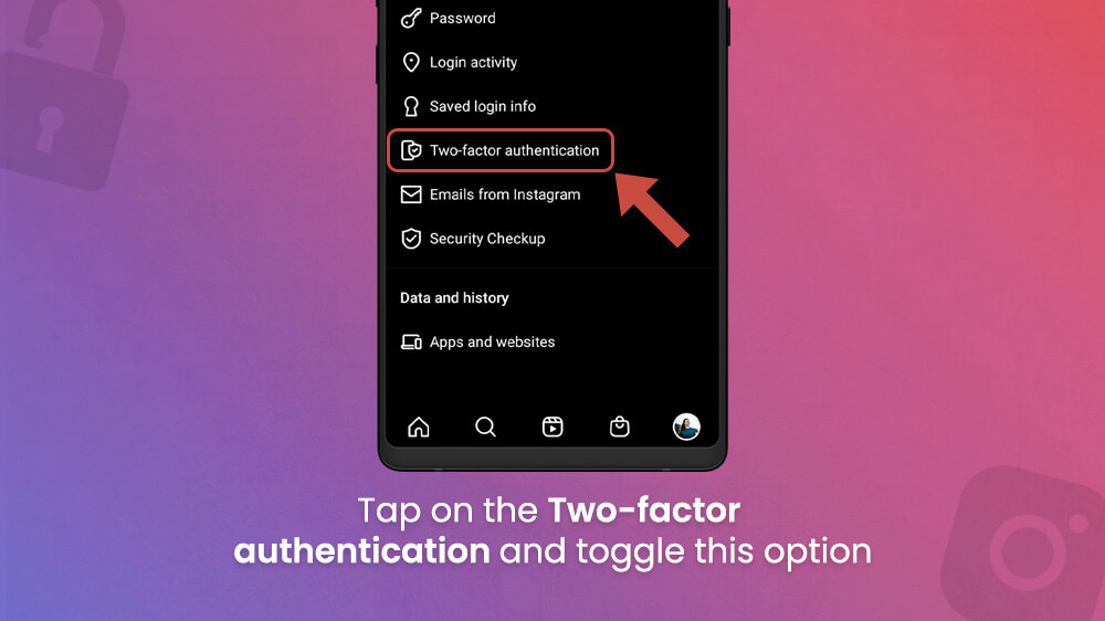 18. Instagram Two factor authentication