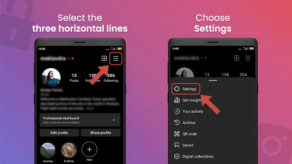 2. Choose Instagram settings