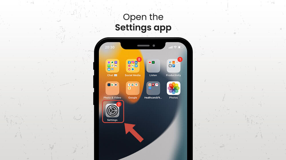 1. Open Settings on iPhone