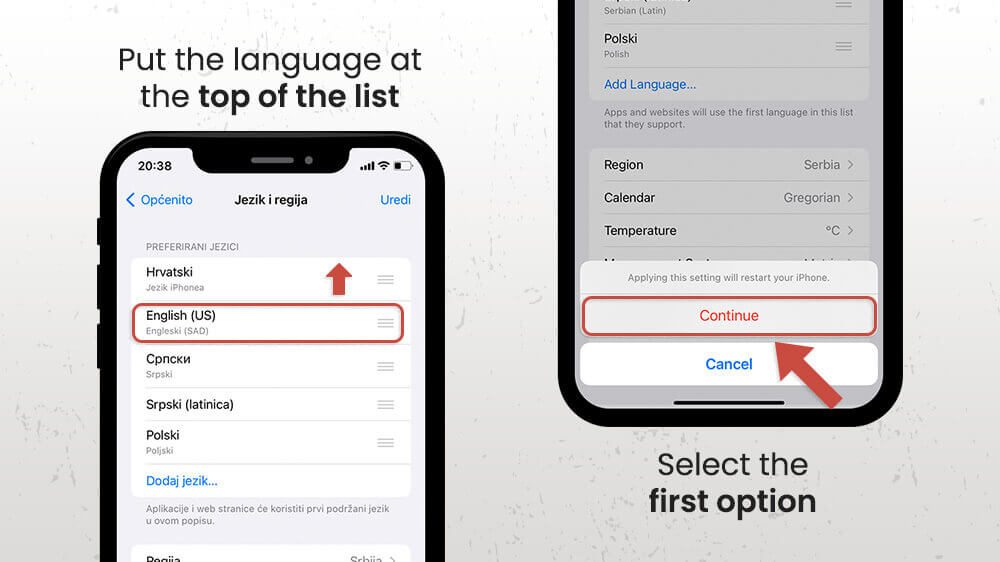 7. Change System Language on iPhone