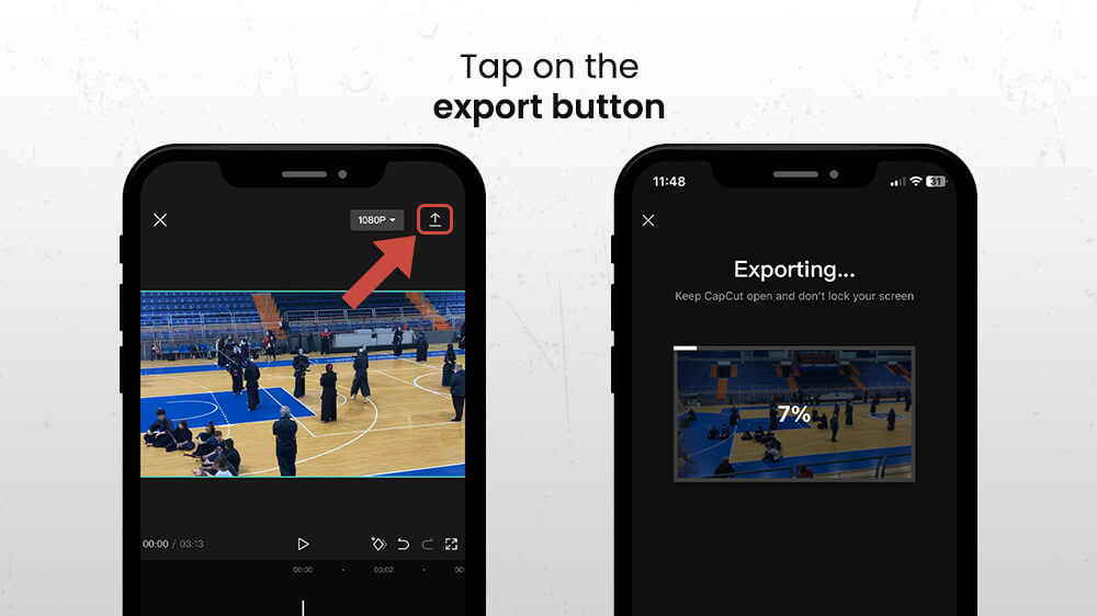How to export the video in CapCut iPhone