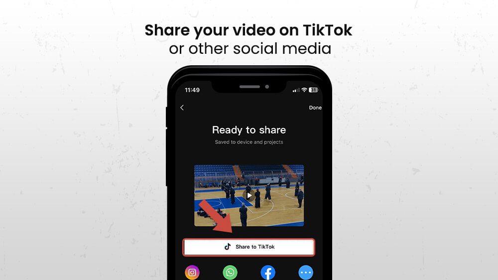 Share reversed video on iPhone using CapCut